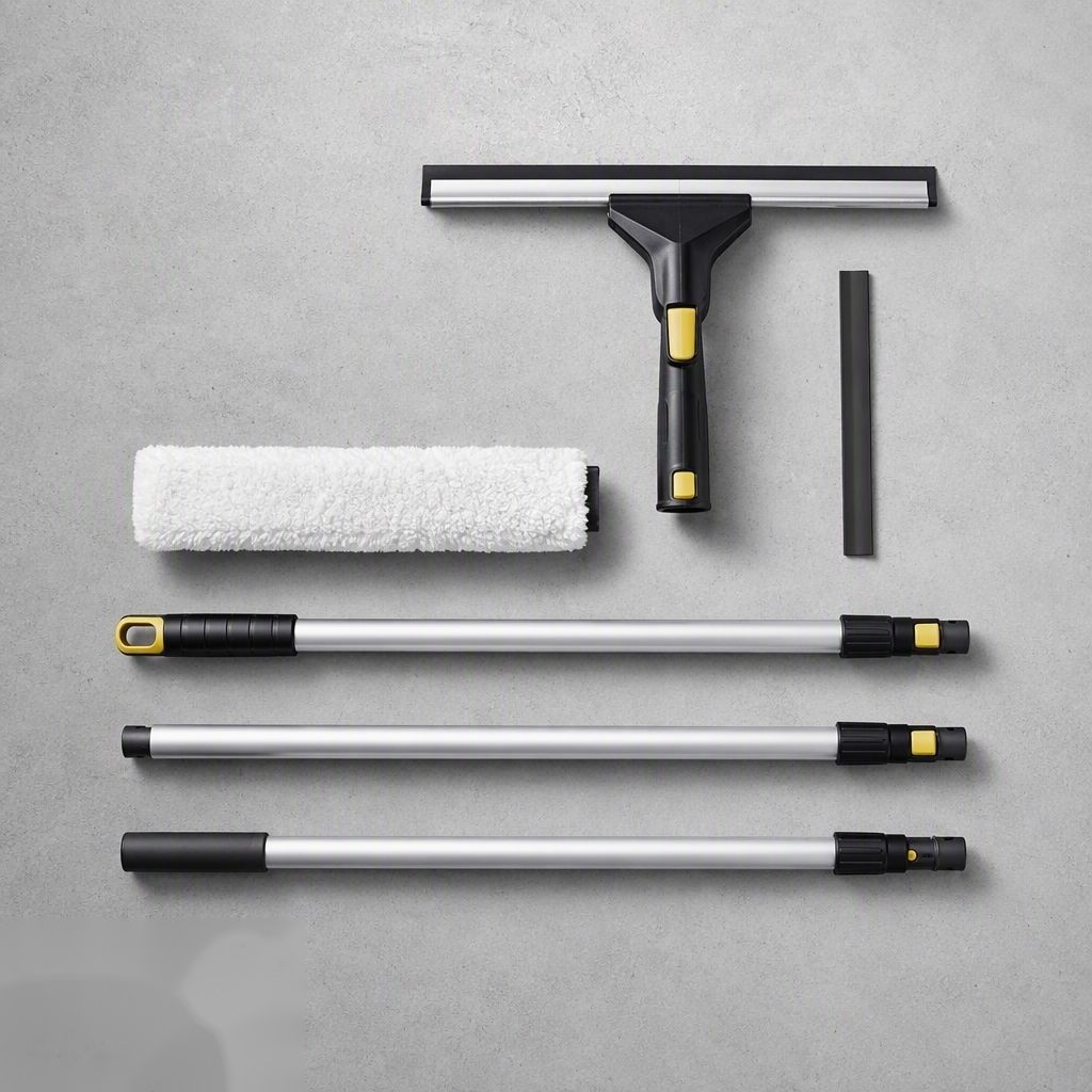 Extendable Window Squeegee Kit with 5-Foot Pole