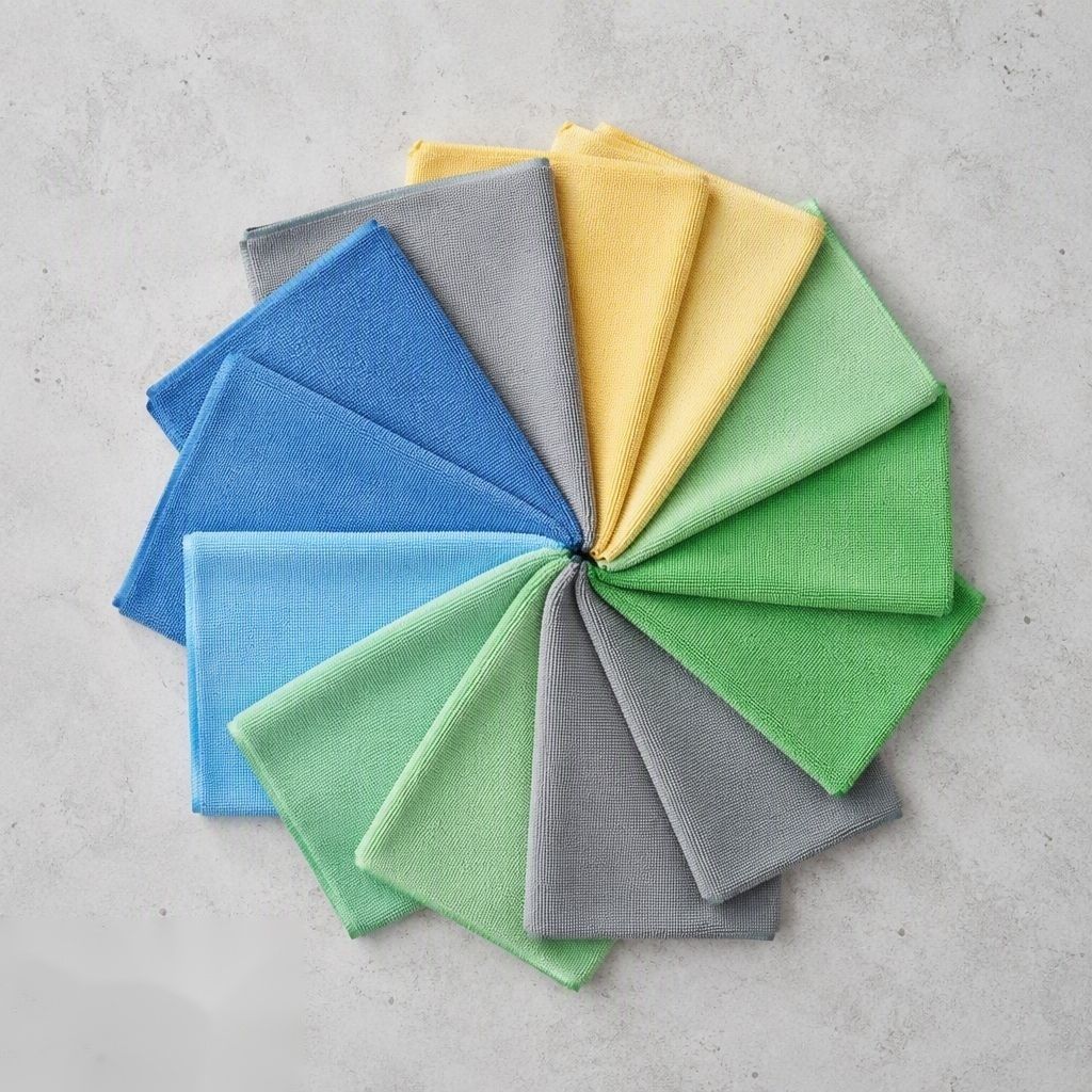 Microfiber Cleaning Cloths 12-Pack Assorted Colors