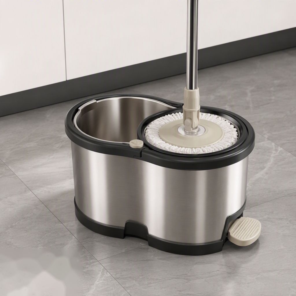 Professional Spin Mop with Stainless Steel Bucket